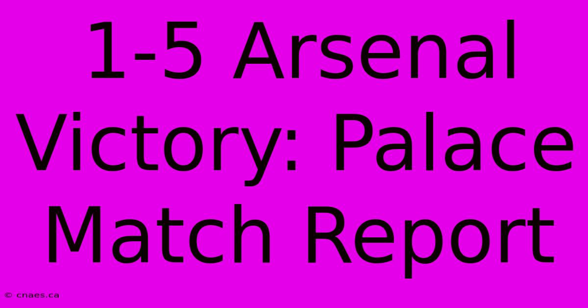 1-5 Arsenal Victory: Palace Match Report