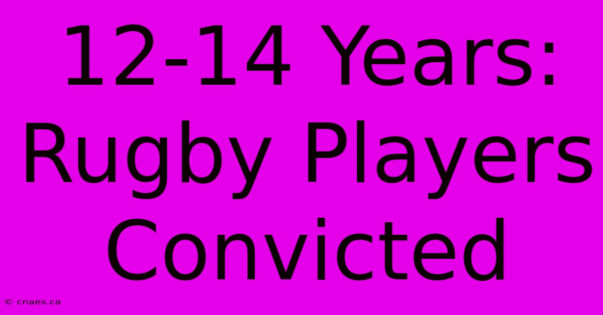 12-14 Years: Rugby Players Convicted