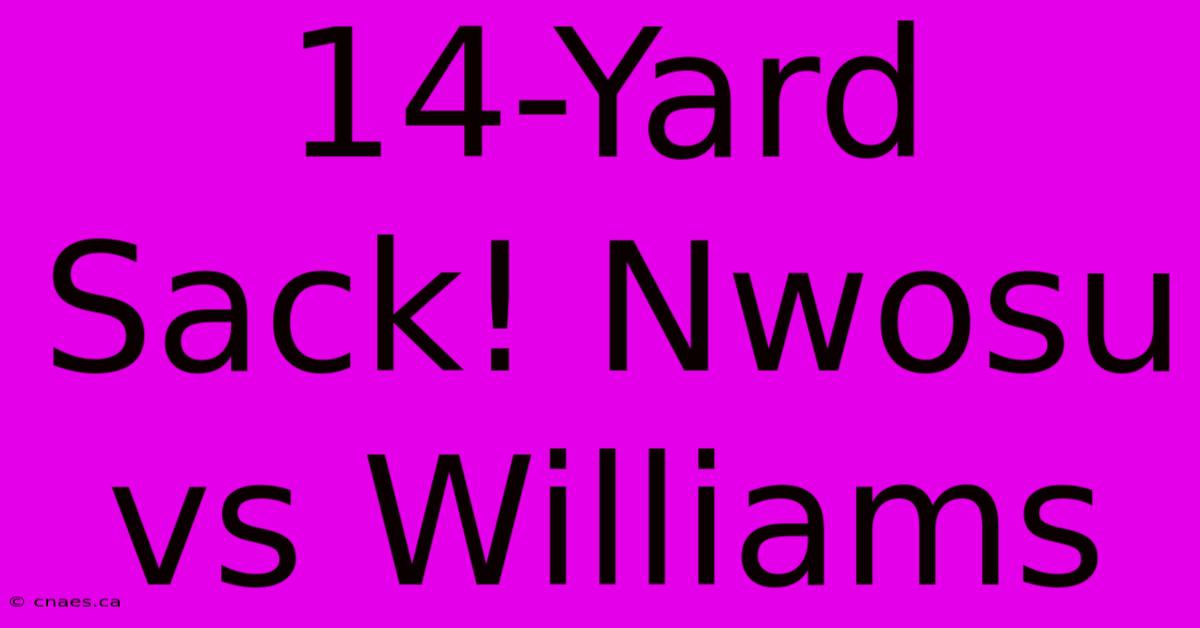 14-Yard Sack! Nwosu Vs Williams