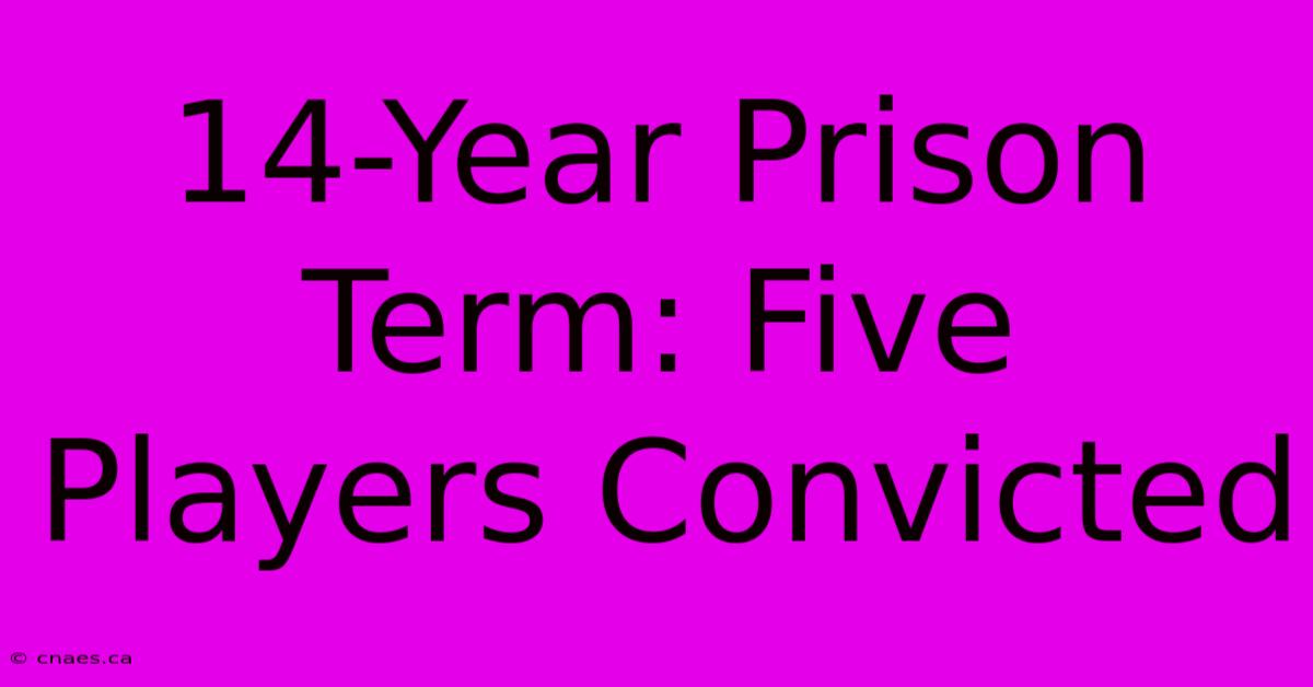 14-Year Prison Term: Five Players Convicted