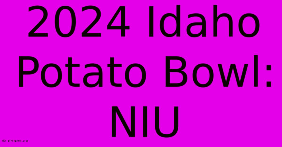 2024 Idaho Potato Bowl: NIU