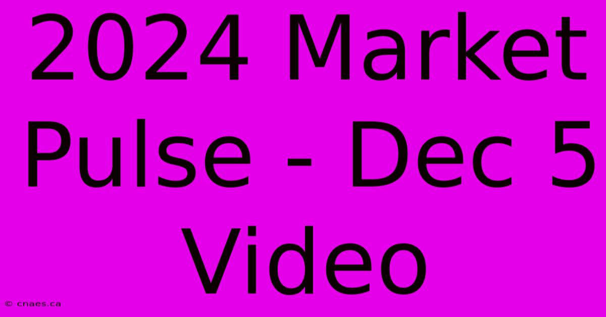 2024 Market Pulse - Dec 5 Video