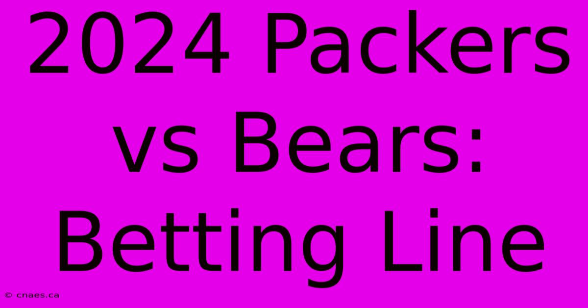 2024 Packers Vs Bears: Betting Line