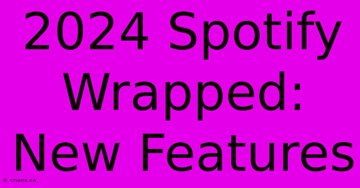 2024 Spotify Wrapped:  New Features