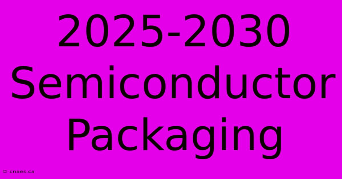 2025-2030 Semiconductor Packaging