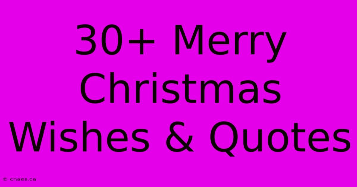 30+ Merry Christmas Wishes & Quotes