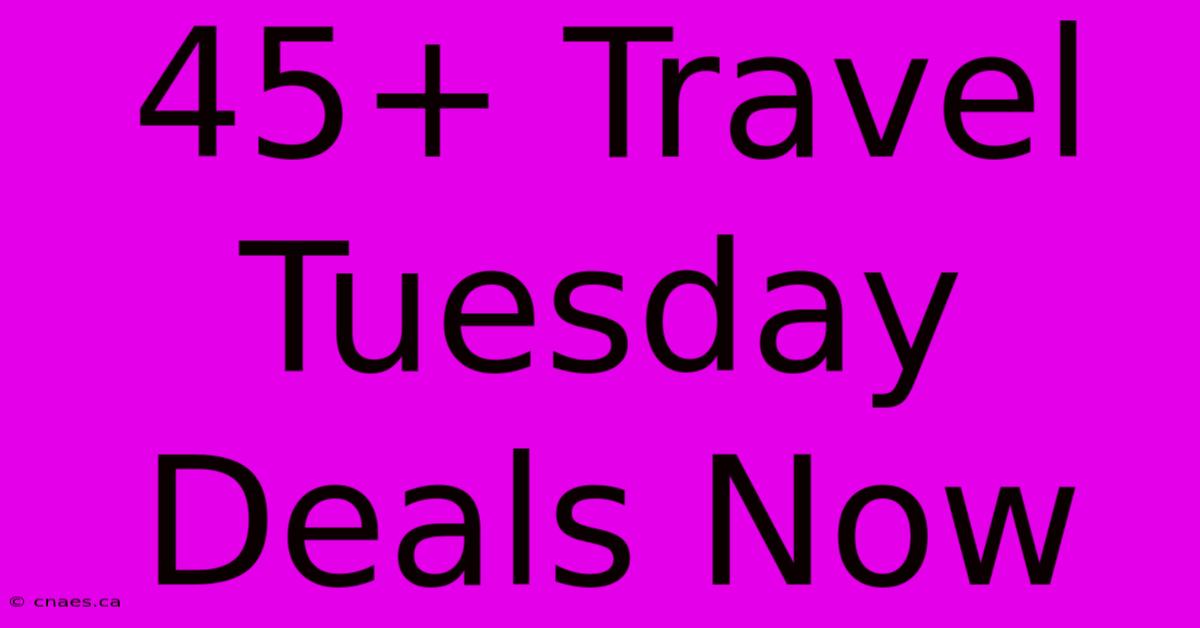 45+ Travel Tuesday Deals Now