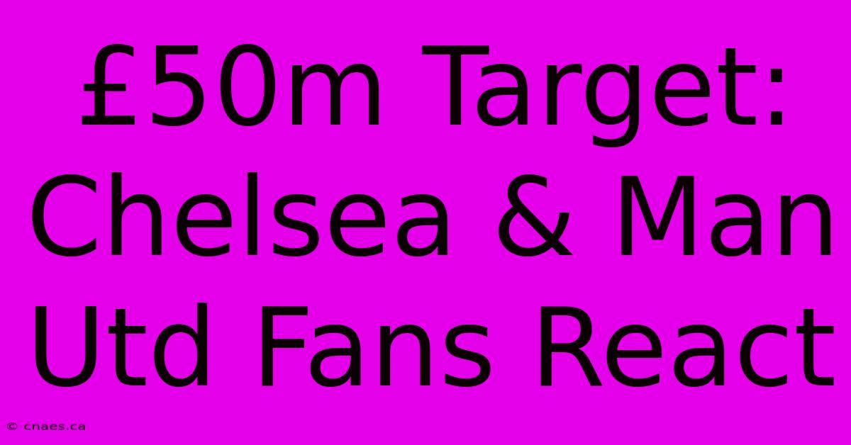 £50m Target: Chelsea & Man Utd Fans React