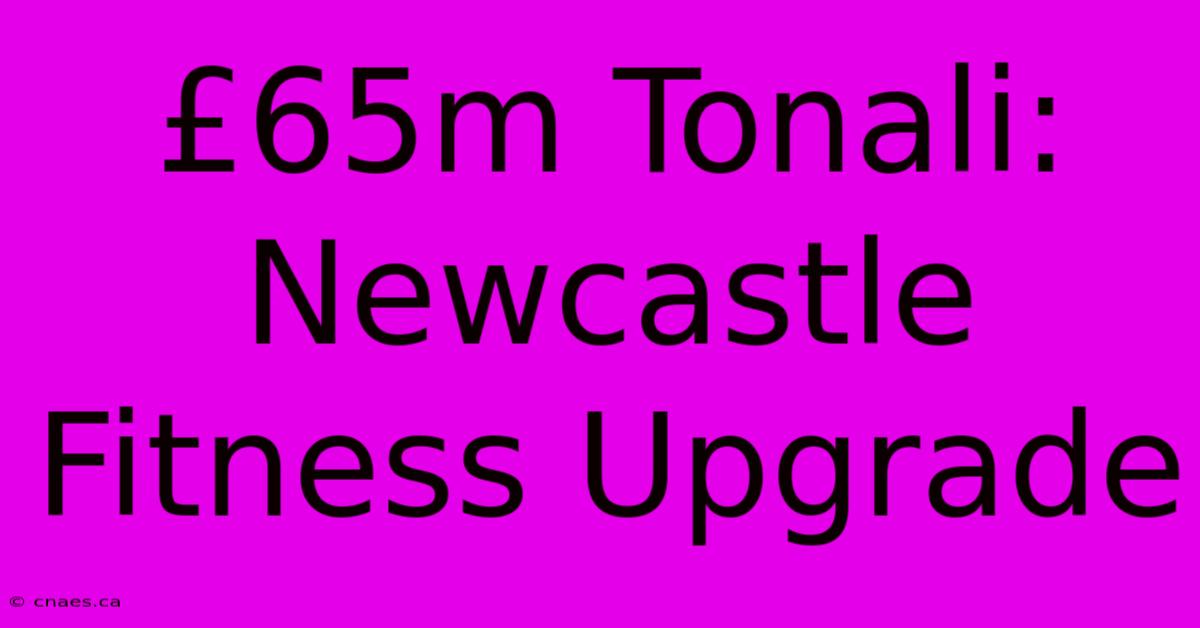 £65m Tonali: Newcastle Fitness Upgrade