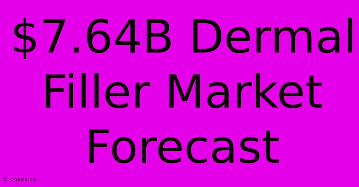 $7.64B Dermal Filler Market Forecast