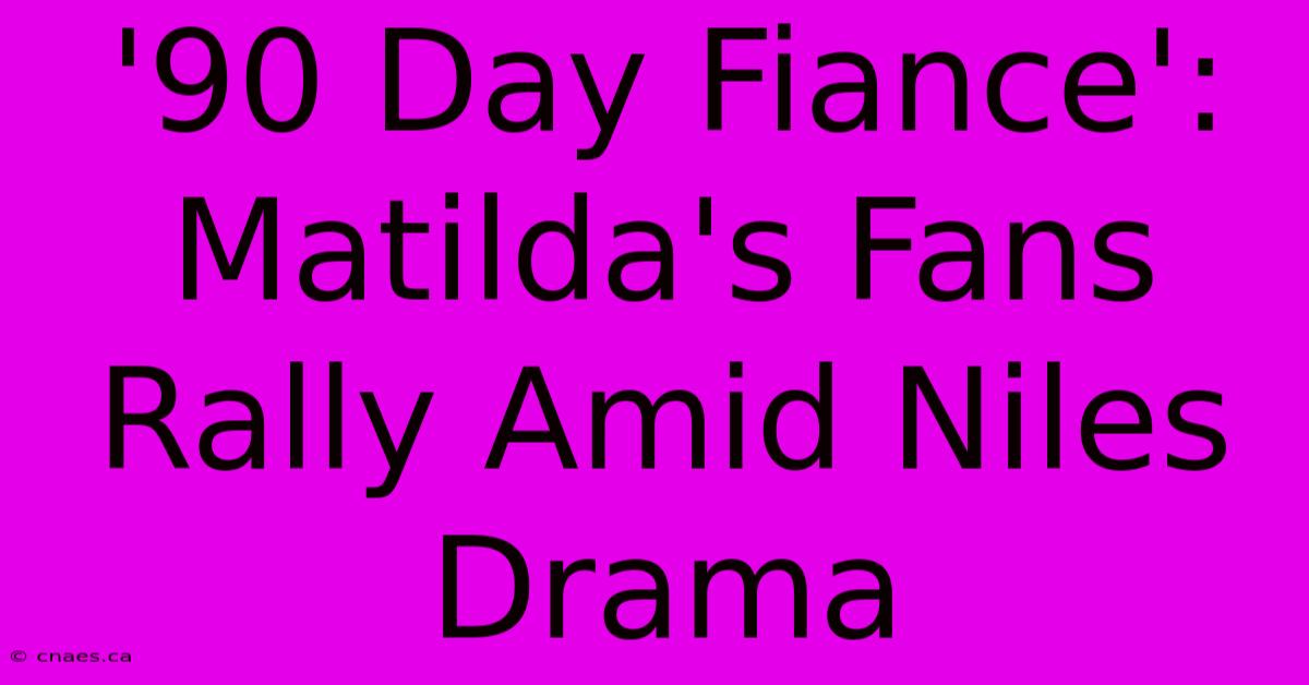 '90 Day Fiance': Matilda's Fans Rally Amid Niles Drama