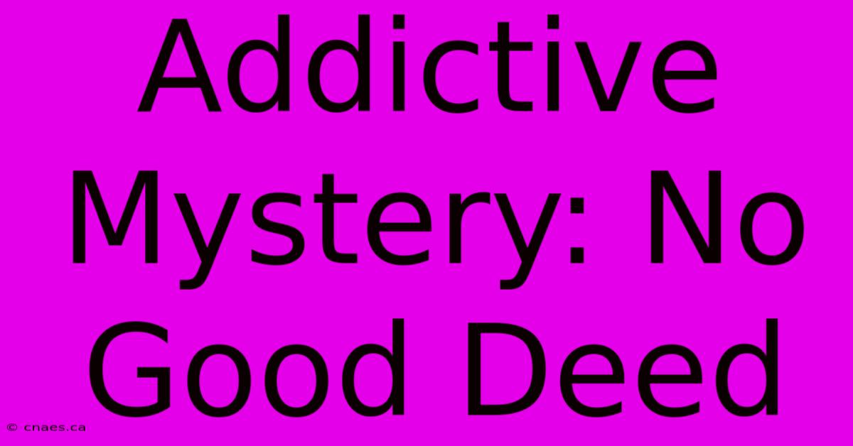 Addictive Mystery: No Good Deed