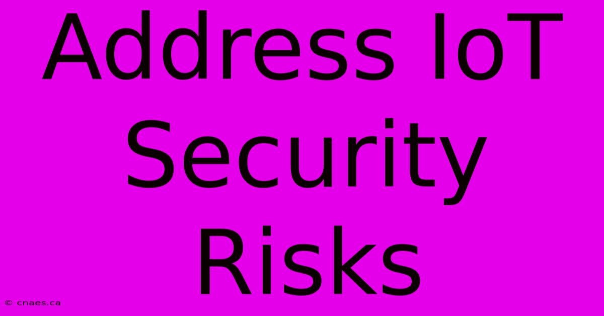 Address IoT Security Risks