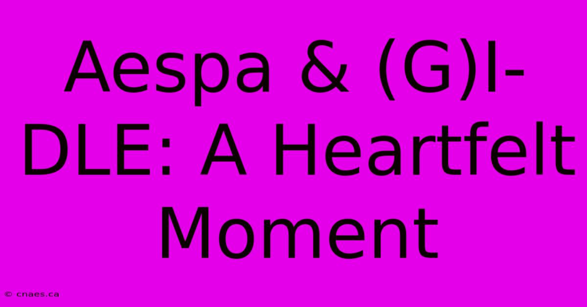 Aespa & (G)I-DLE: A Heartfelt Moment