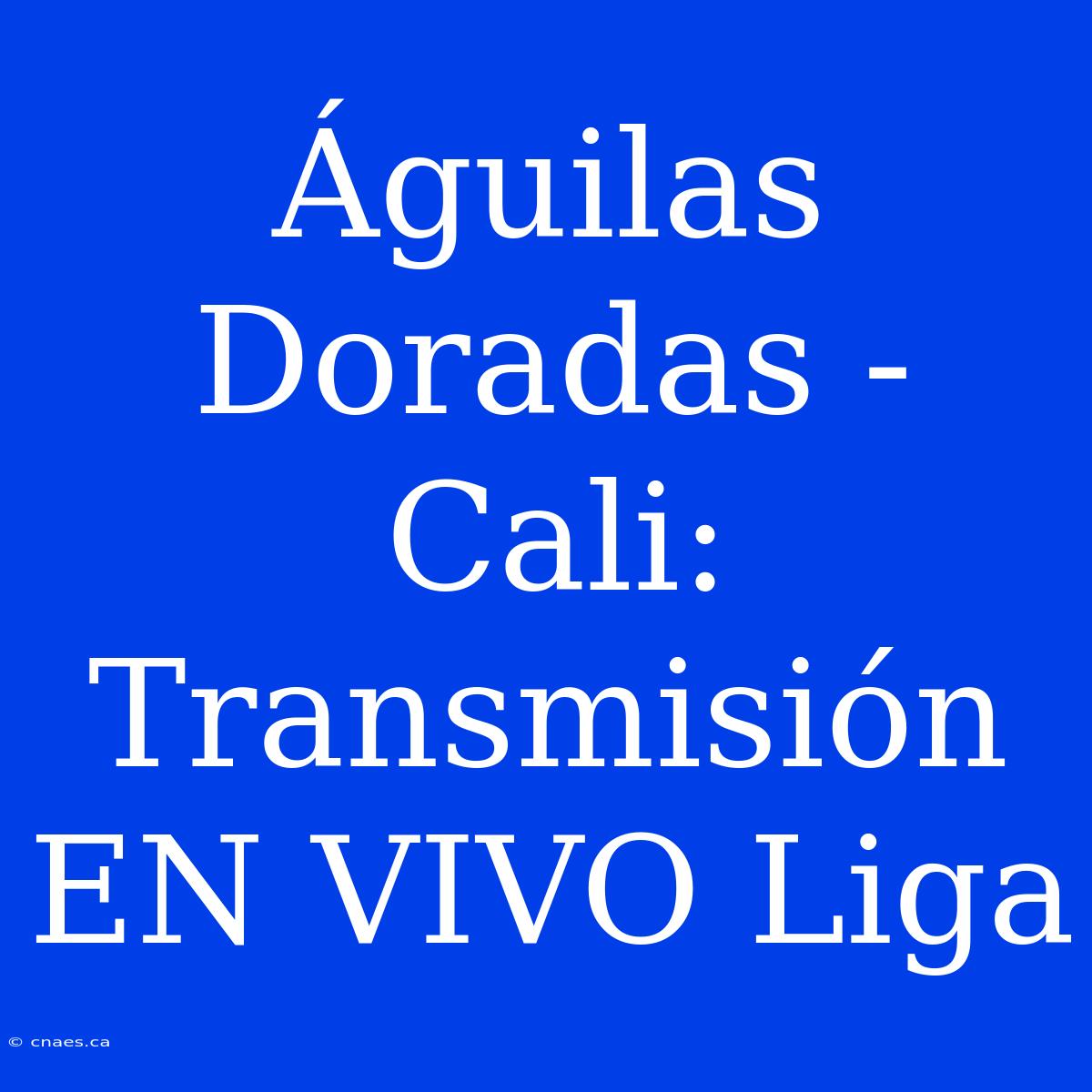 Águilas Doradas - Cali: Transmisión EN VIVO Liga