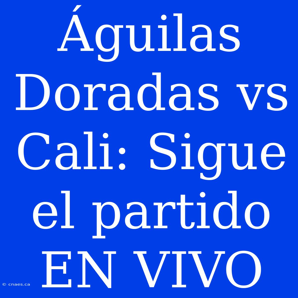 Águilas Doradas Vs Cali: Sigue El Partido EN VIVO