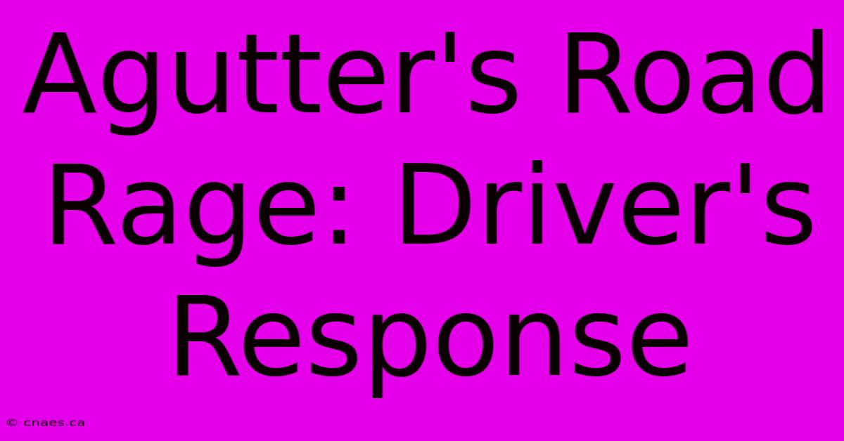 Agutter's Road Rage: Driver's Response