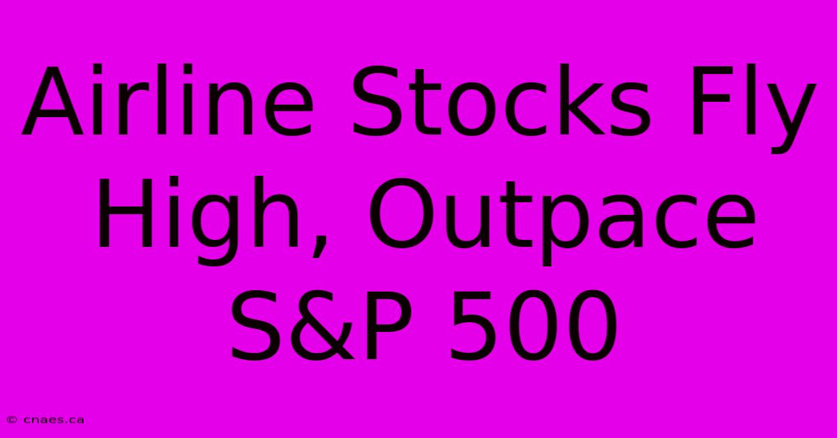 Airline Stocks Fly High, Outpace S&P 500