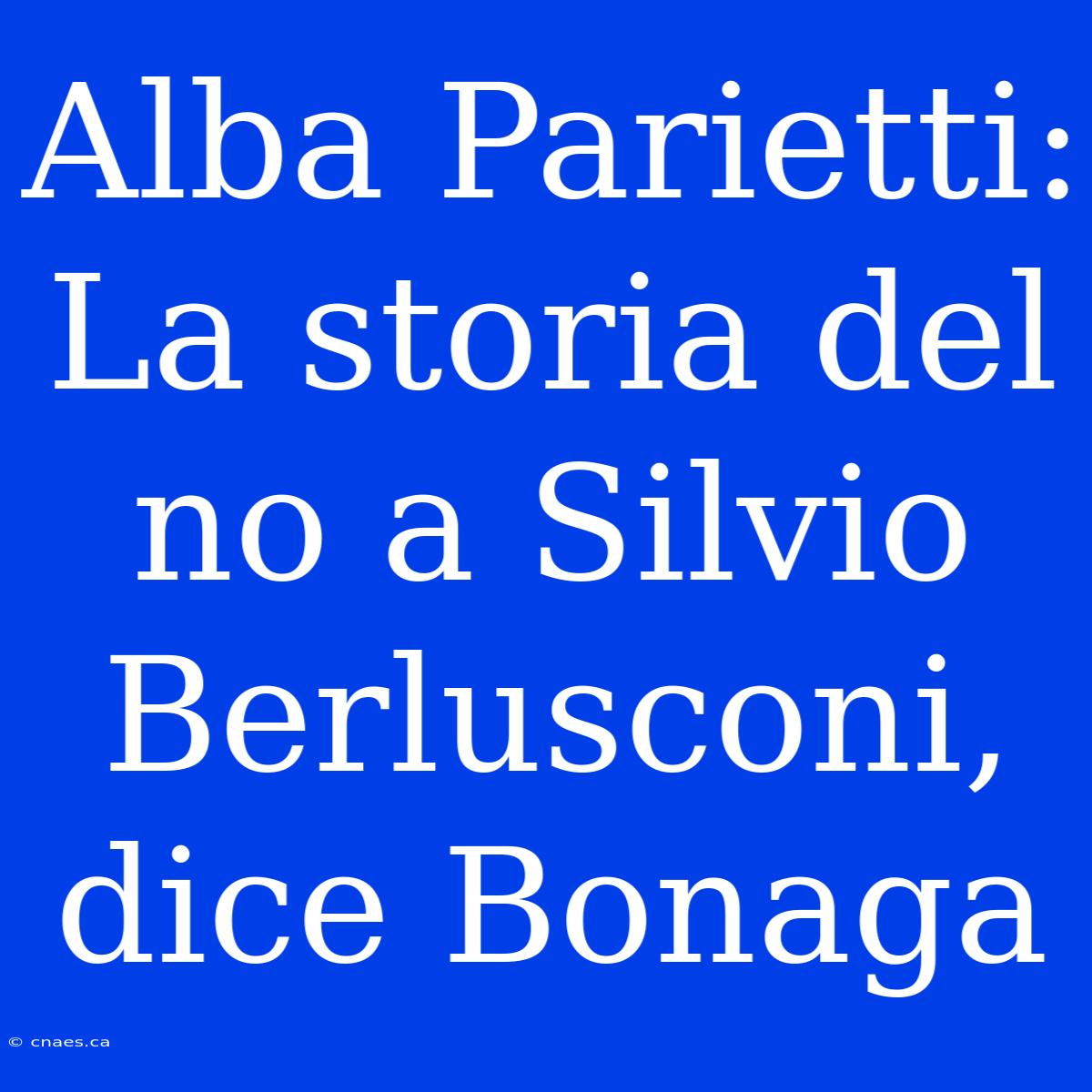 Alba Parietti: La Storia Del No A Silvio Berlusconi, Dice Bonaga