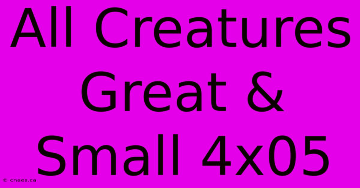 All Creatures Great & Small 4x05