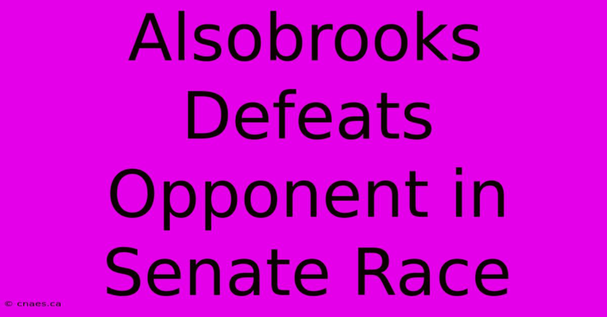 Alsobrooks Defeats Opponent In Senate Race