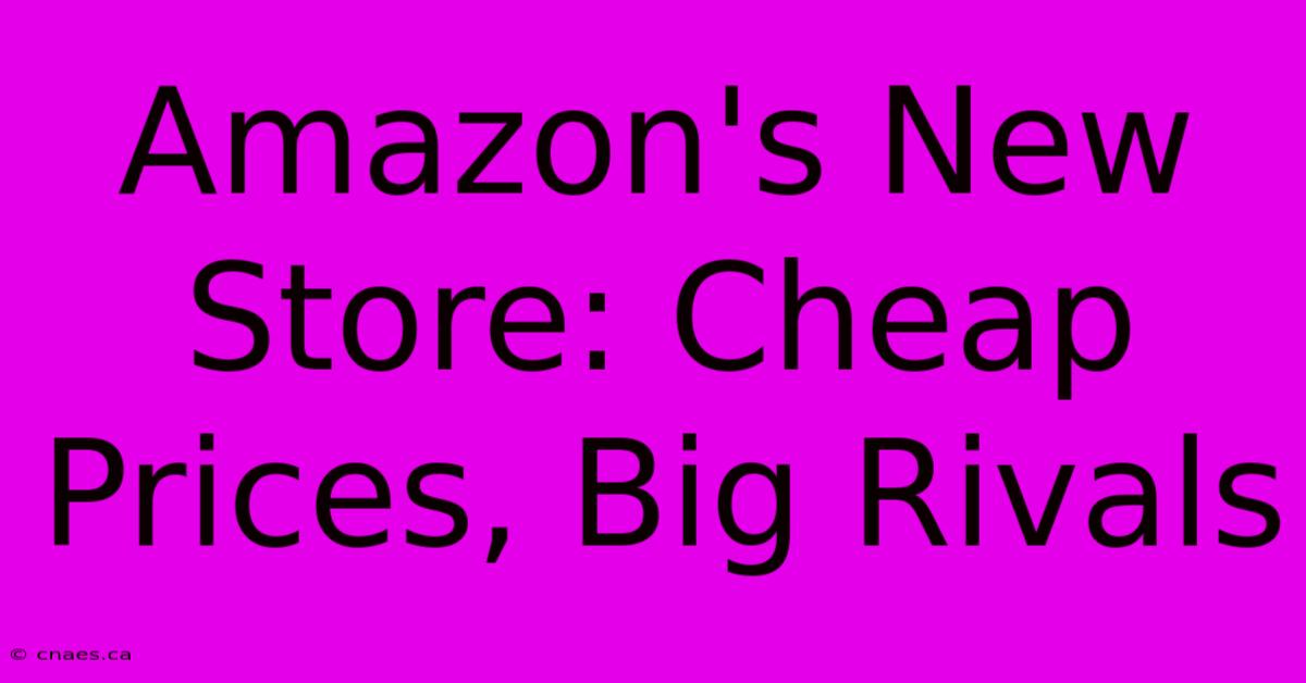 Amazon's New Store: Cheap Prices, Big Rivals 