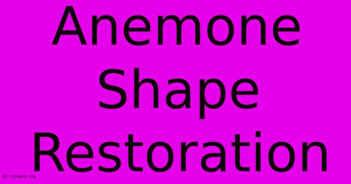 Anemone Shape Restoration