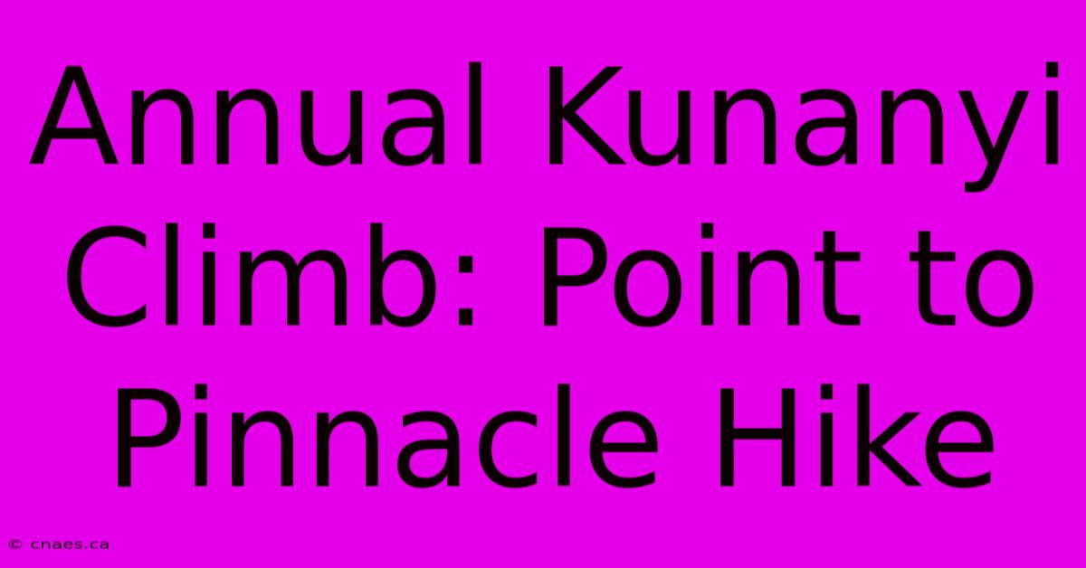 Annual Kunanyi Climb: Point To Pinnacle Hike