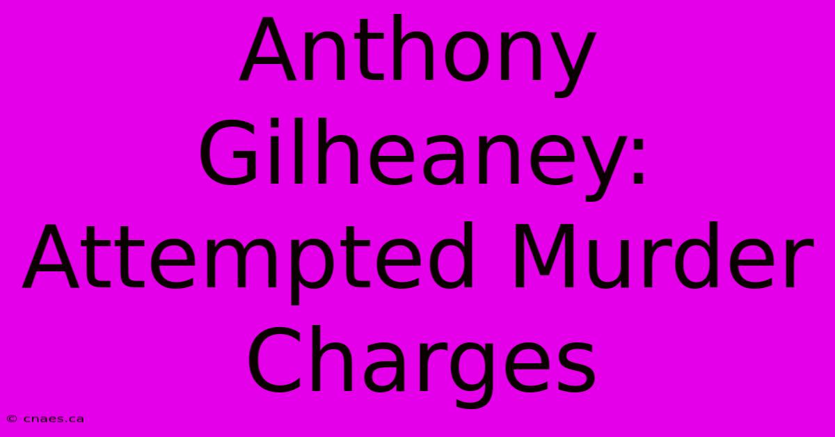 Anthony Gilheaney: Attempted Murder Charges