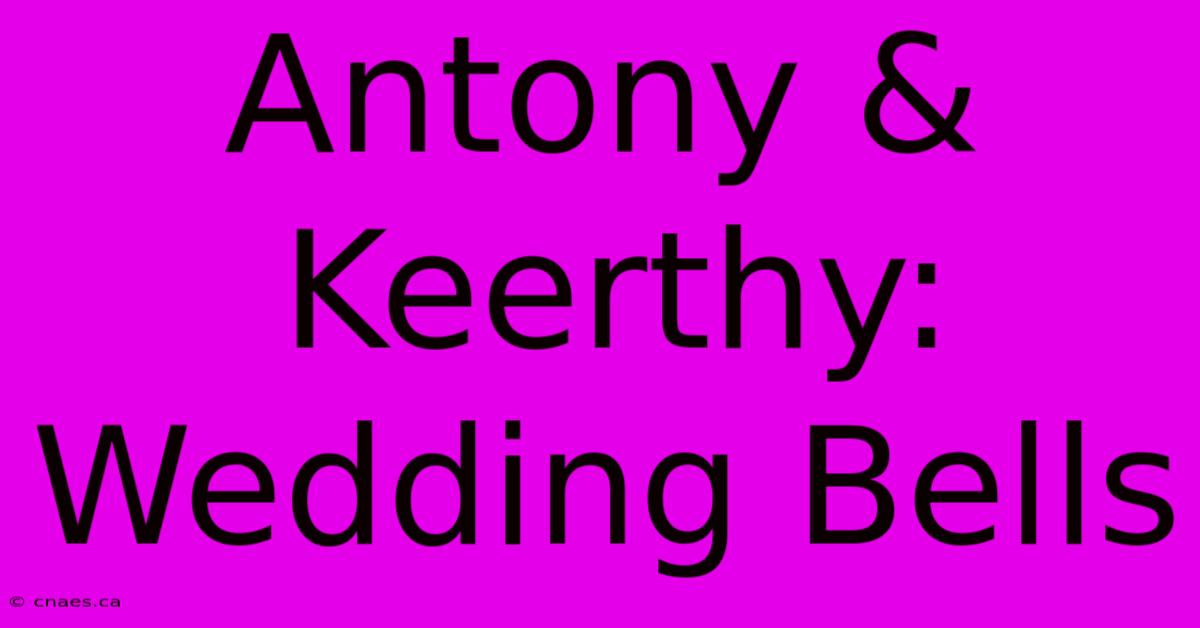 Antony & Keerthy: Wedding Bells