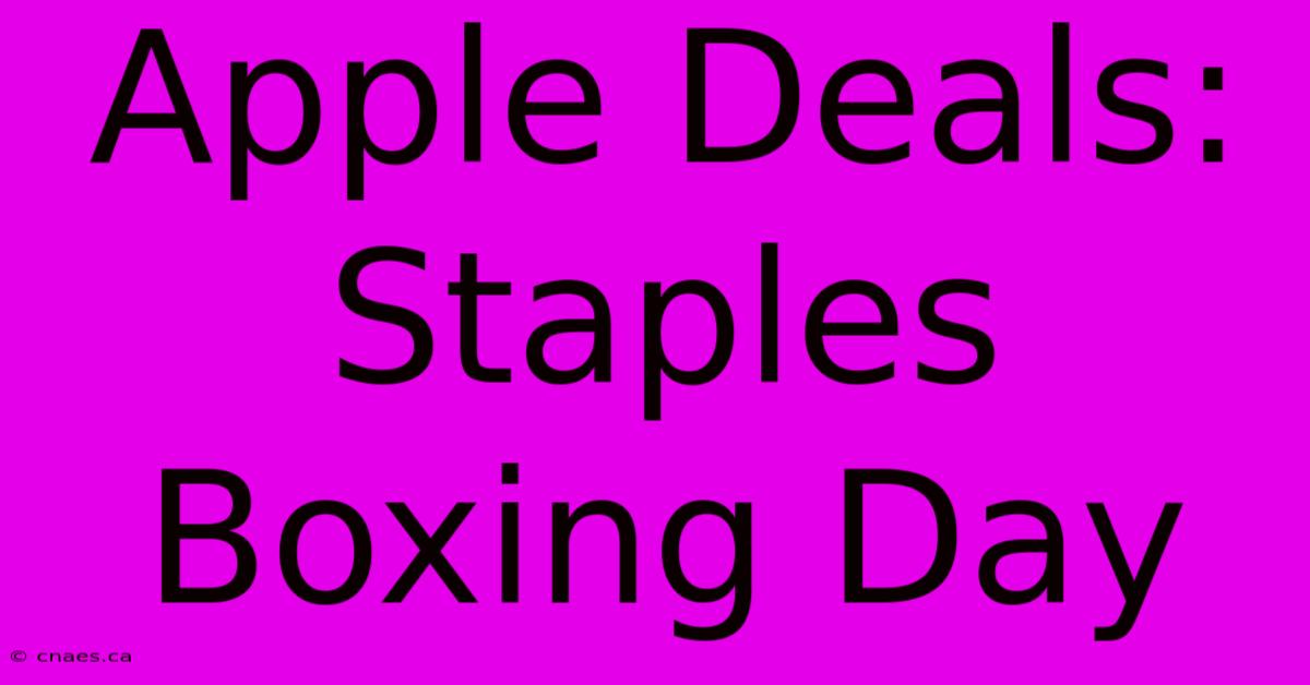 Apple Deals: Staples Boxing Day