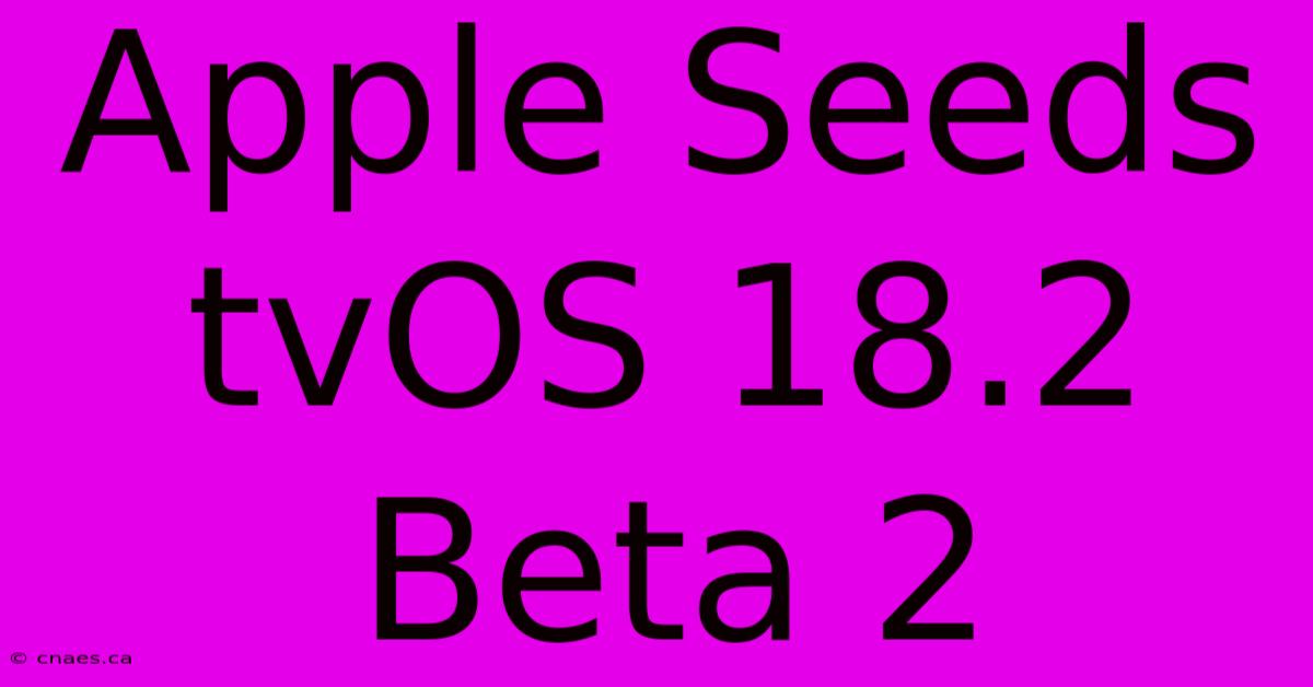 Apple Seeds TvOS 18.2 Beta 2