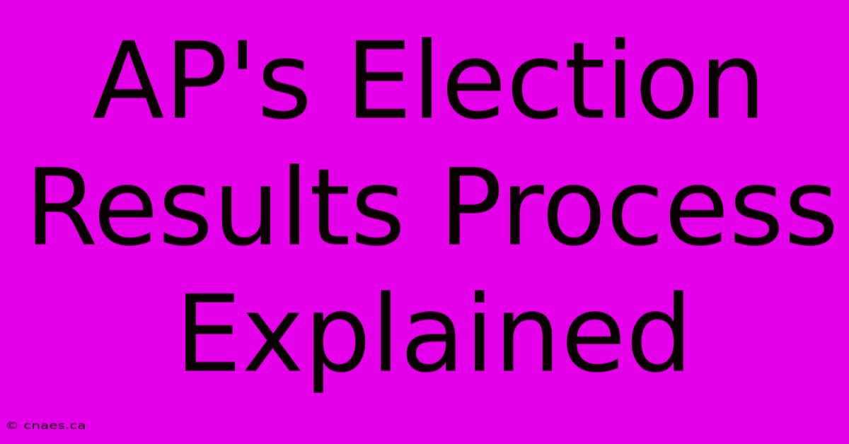 AP's Election Results Process Explained