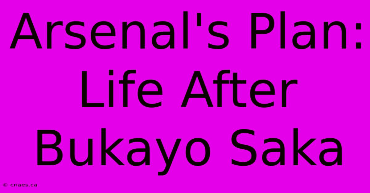 Arsenal's Plan: Life After Bukayo Saka