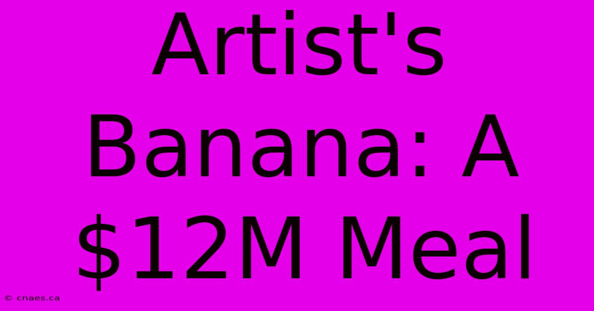 Artist's Banana: A $12M Meal