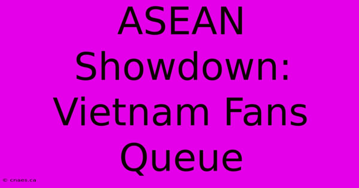 ASEAN Showdown: Vietnam Fans Queue