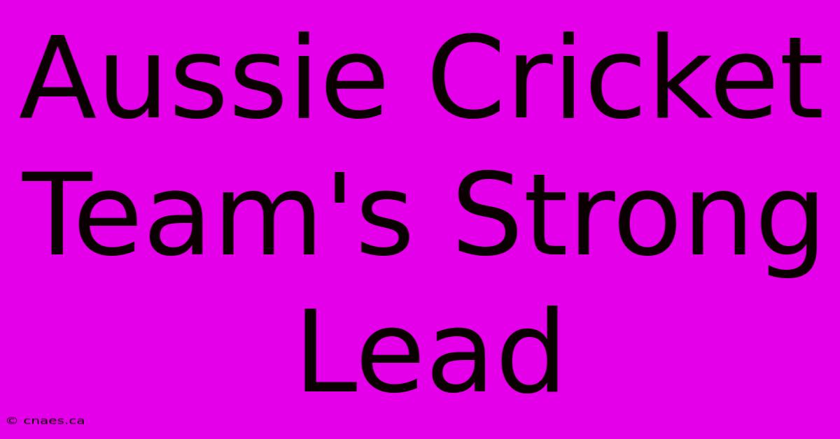 Aussie Cricket Team's Strong Lead