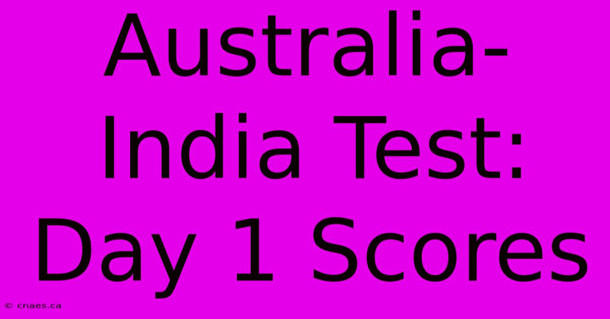 Australia-India Test: Day 1 Scores