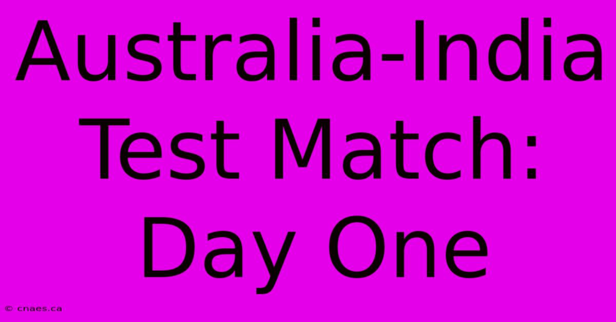 Australia-India Test Match: Day One