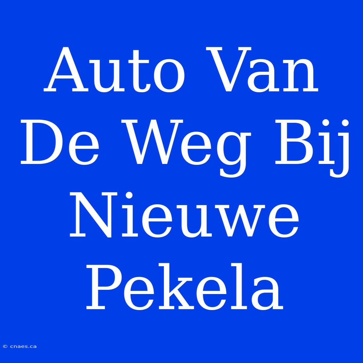 Auto Van De Weg Bij Nieuwe Pekela