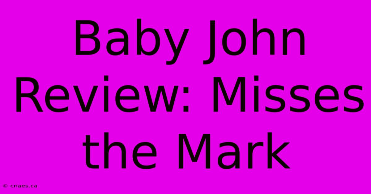 Baby John Review: Misses The Mark