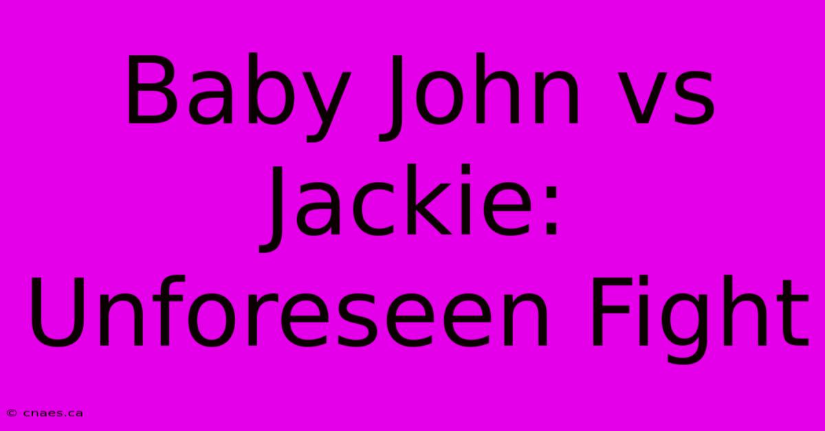 Baby John Vs Jackie: Unforeseen Fight