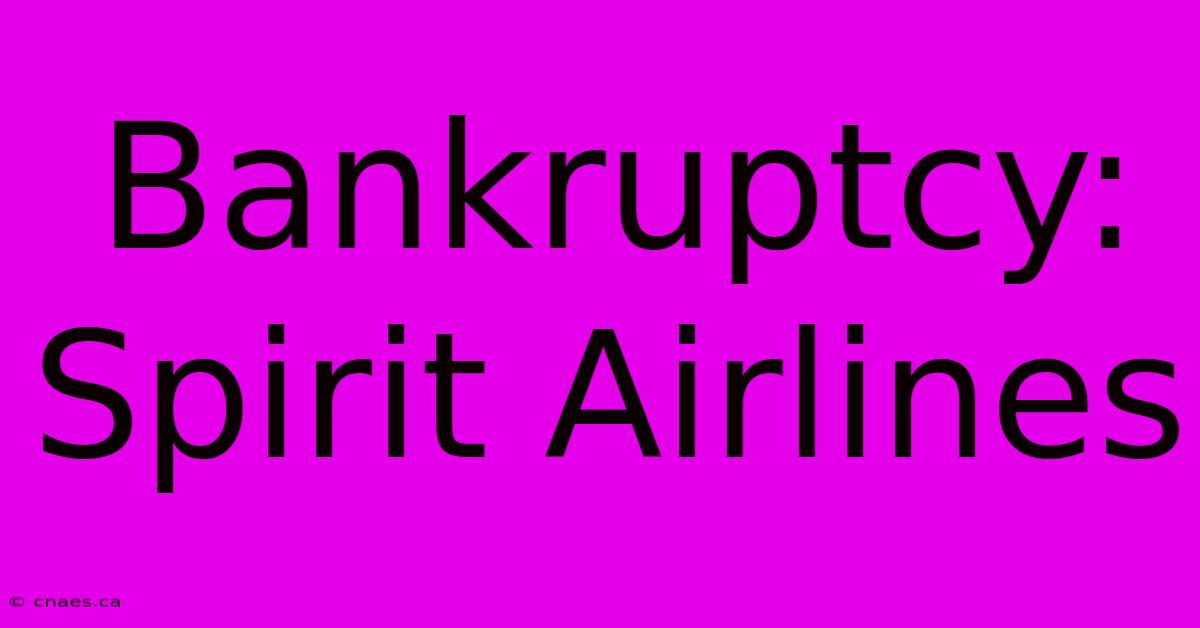 Bankruptcy: Spirit Airlines