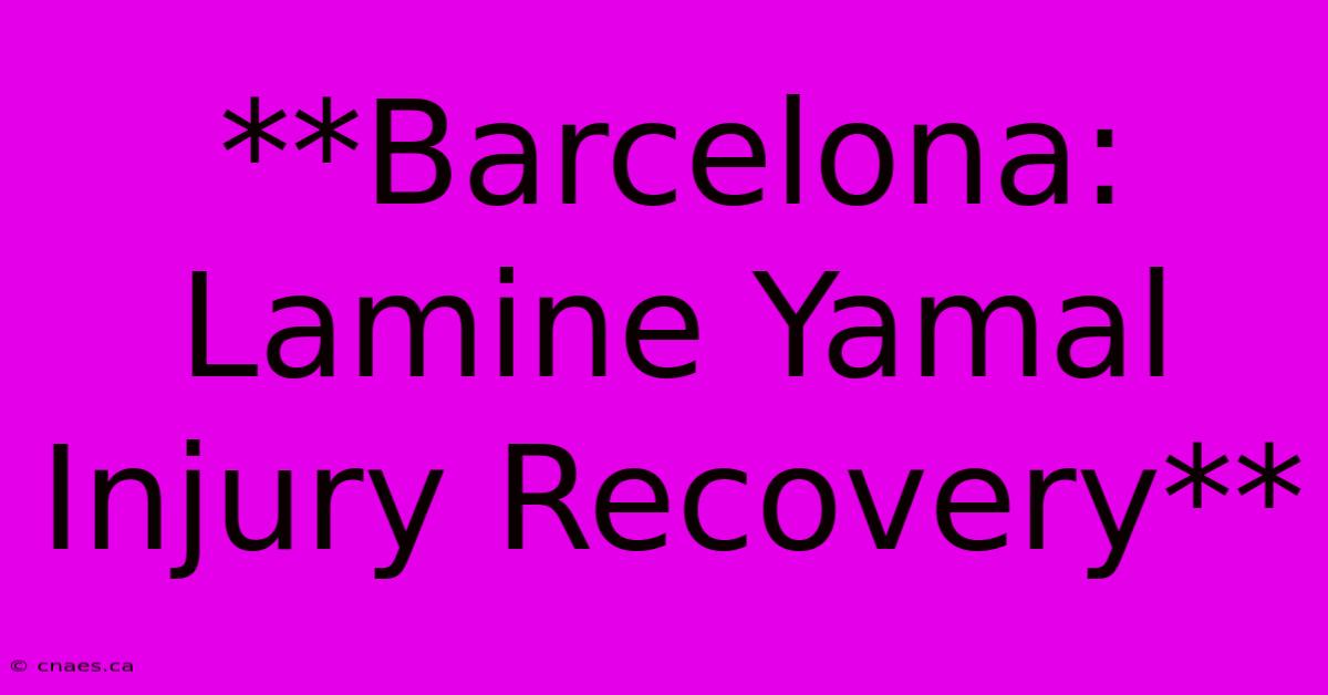 **Barcelona: Lamine Yamal Injury Recovery**