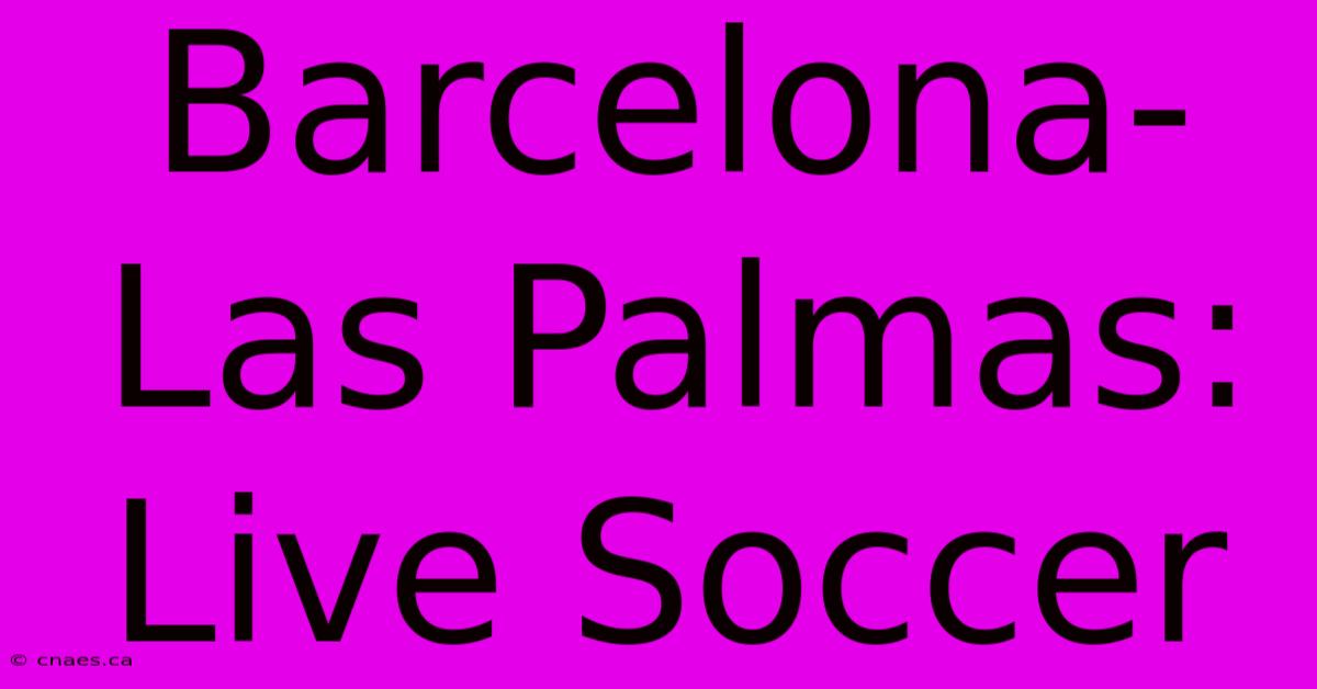 Barcelona-Las Palmas: Live Soccer