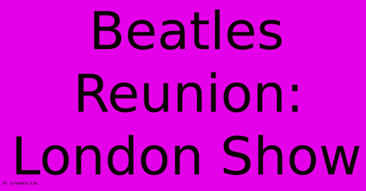 Beatles Reunion: London Show