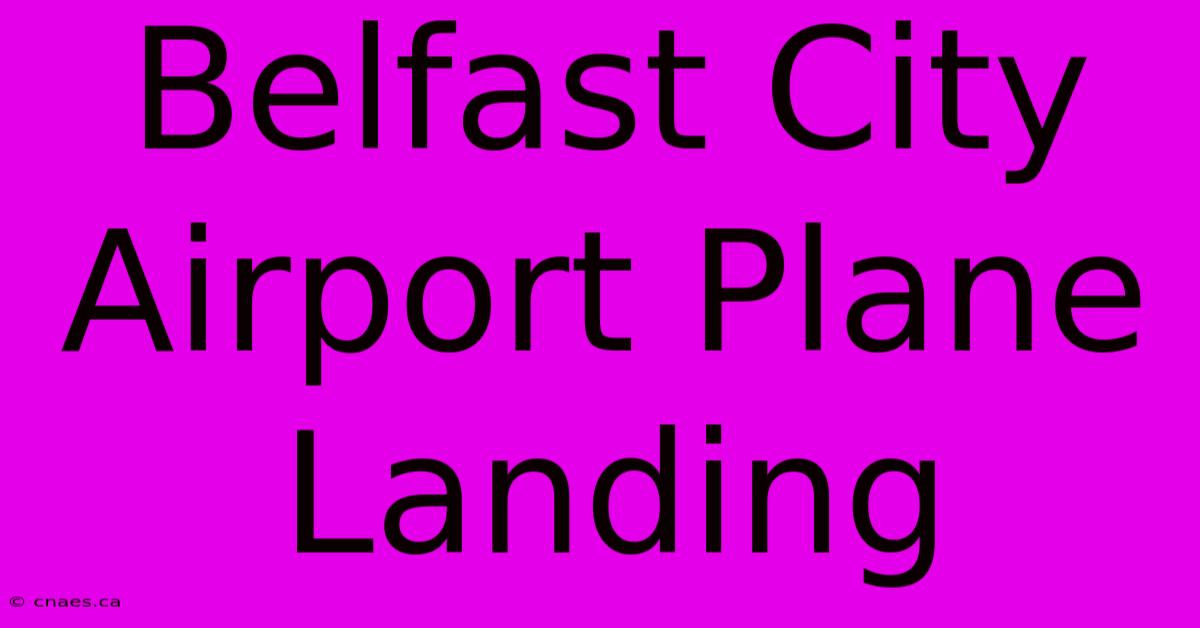 Belfast City Airport Plane Landing