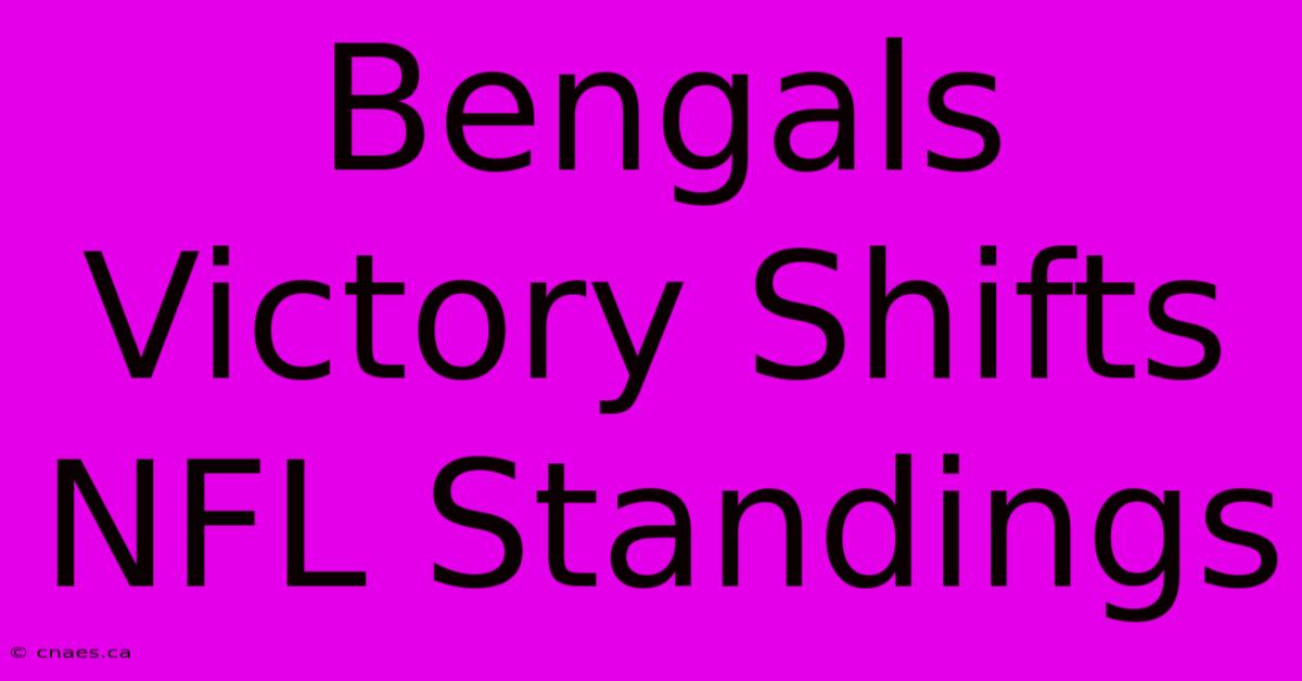 Bengals Victory Shifts NFL Standings