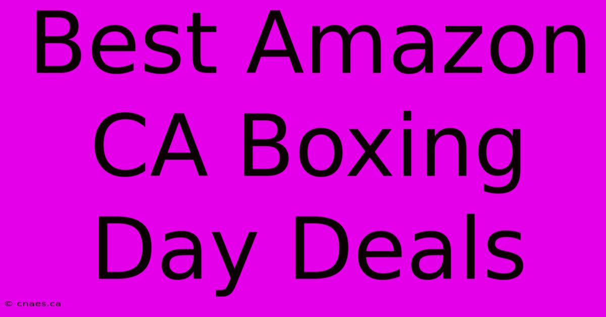 Best Amazon CA Boxing Day Deals