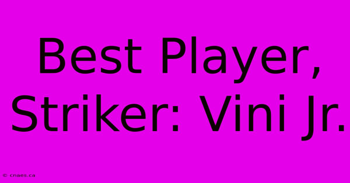 Best Player, Striker: Vini Jr.